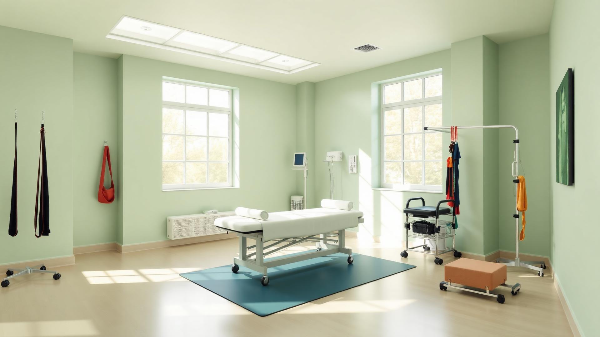 Bright, modern physiotherapy exercise room at Heal Sikkim